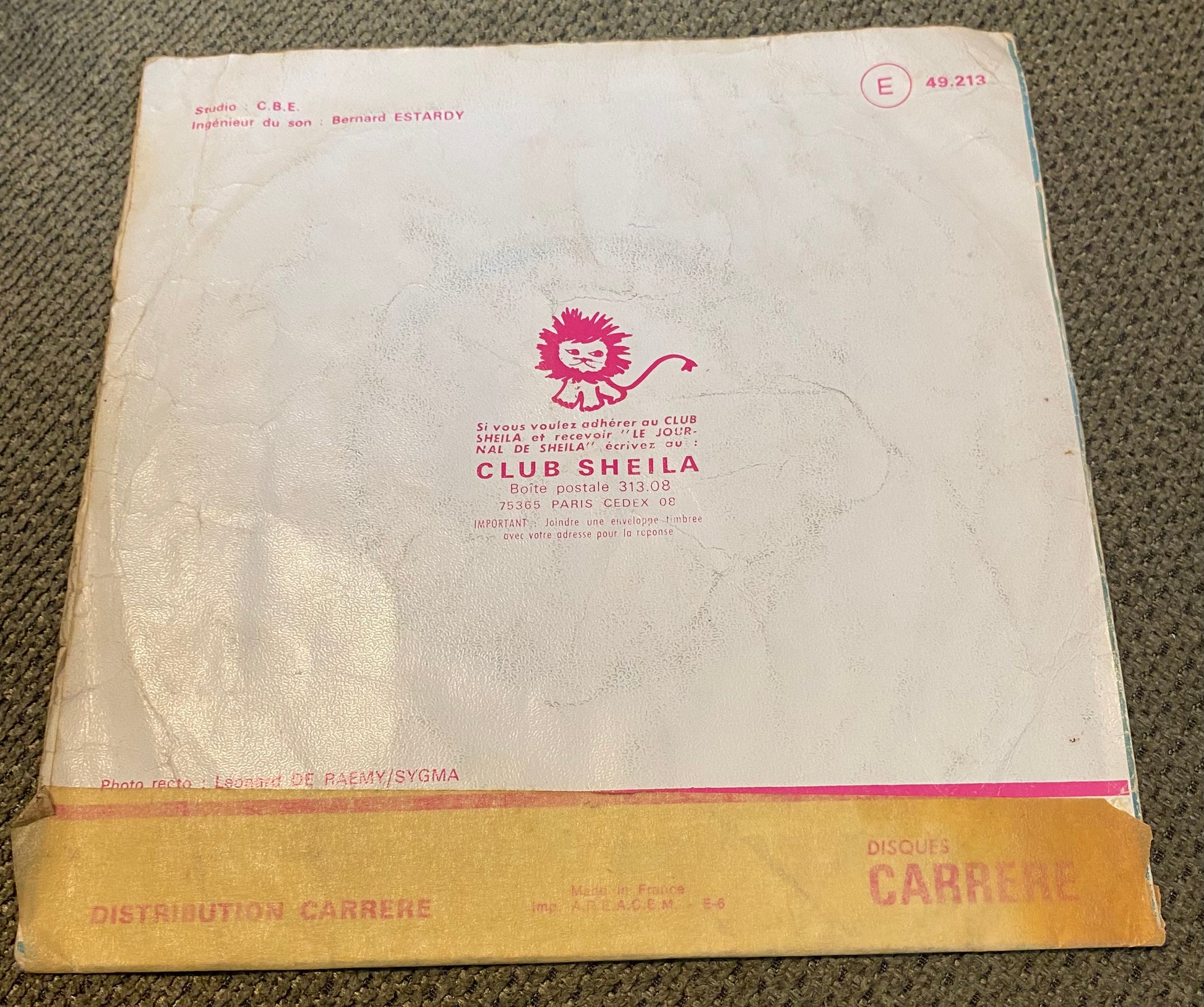 Disque vinyle Sheila. Patrick mon chéri