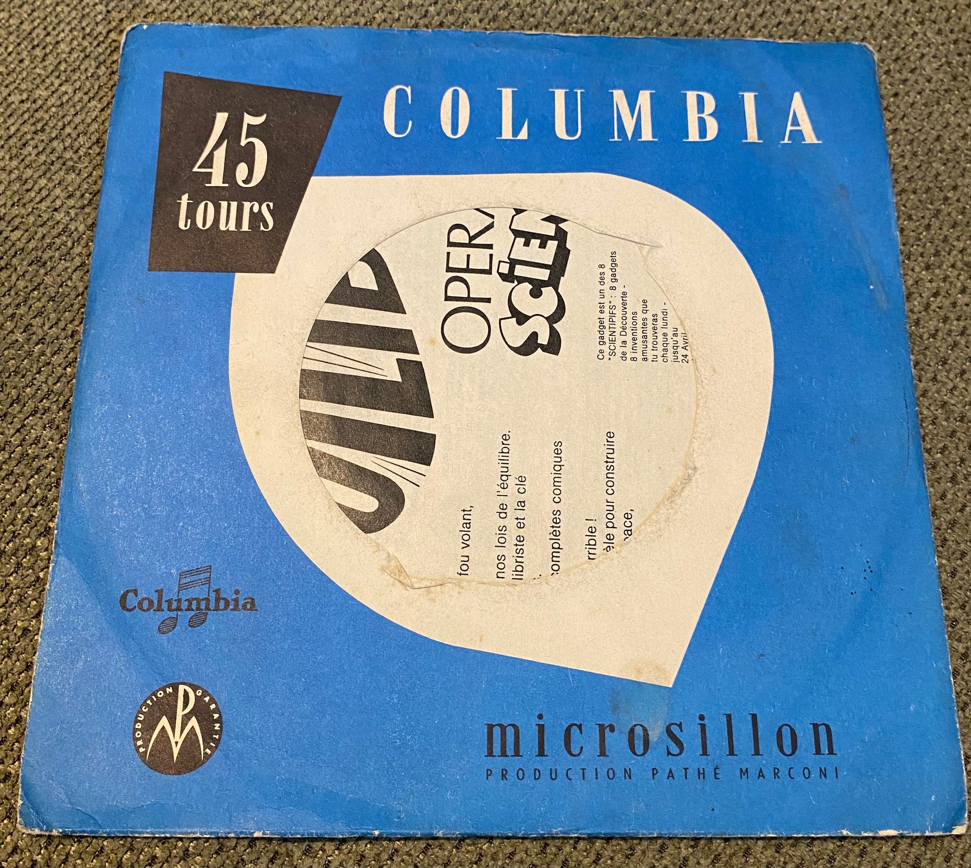 Disque vinyle 45 tours Los 3 de Santa-Cruz. Tango Puesto en Rumba