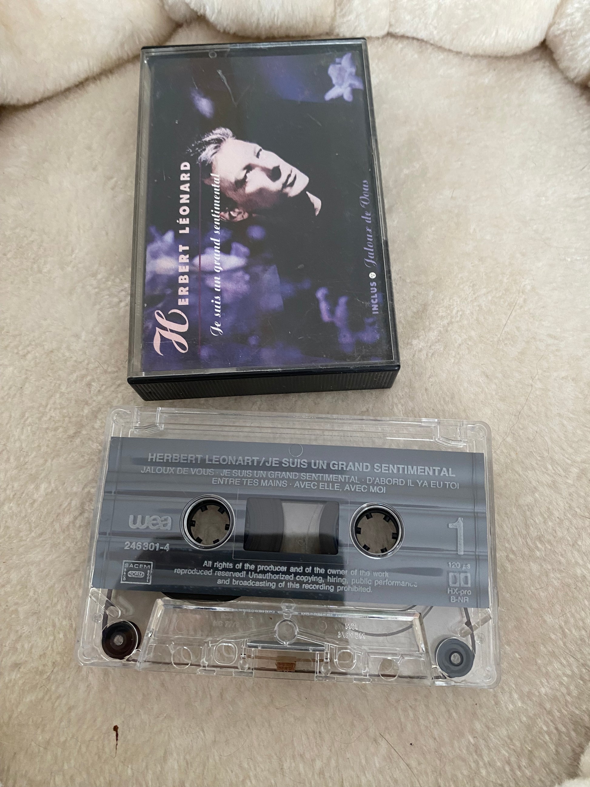 Cassette audio Herbert Léonard. Je suis un grand sentimental