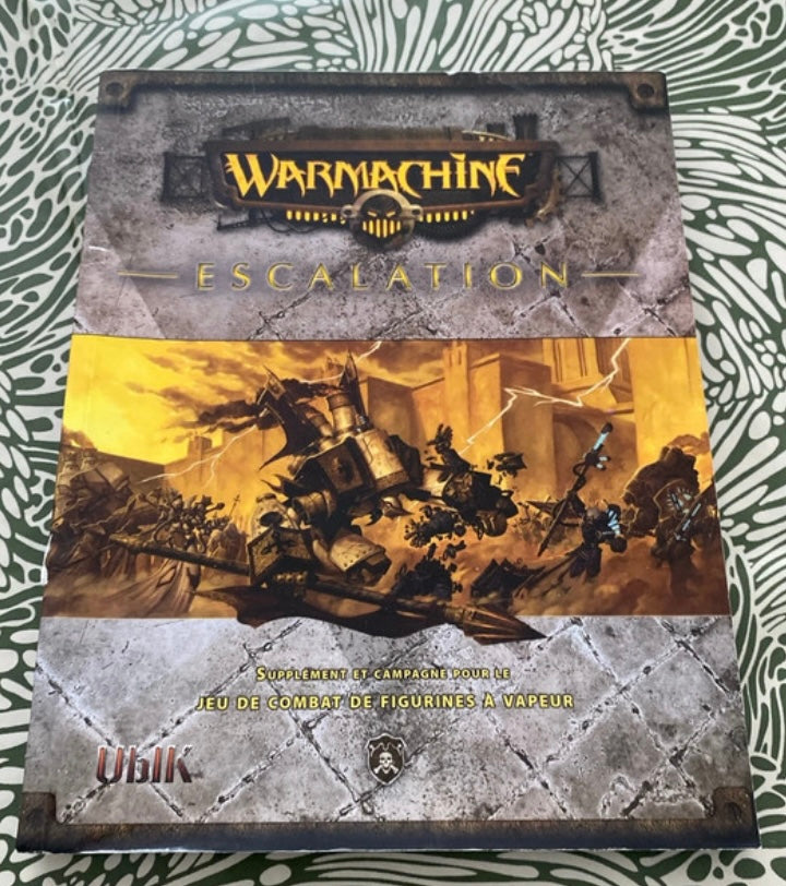 Livre Warmachine. Escalation supplément de campagne figurine à vapeur