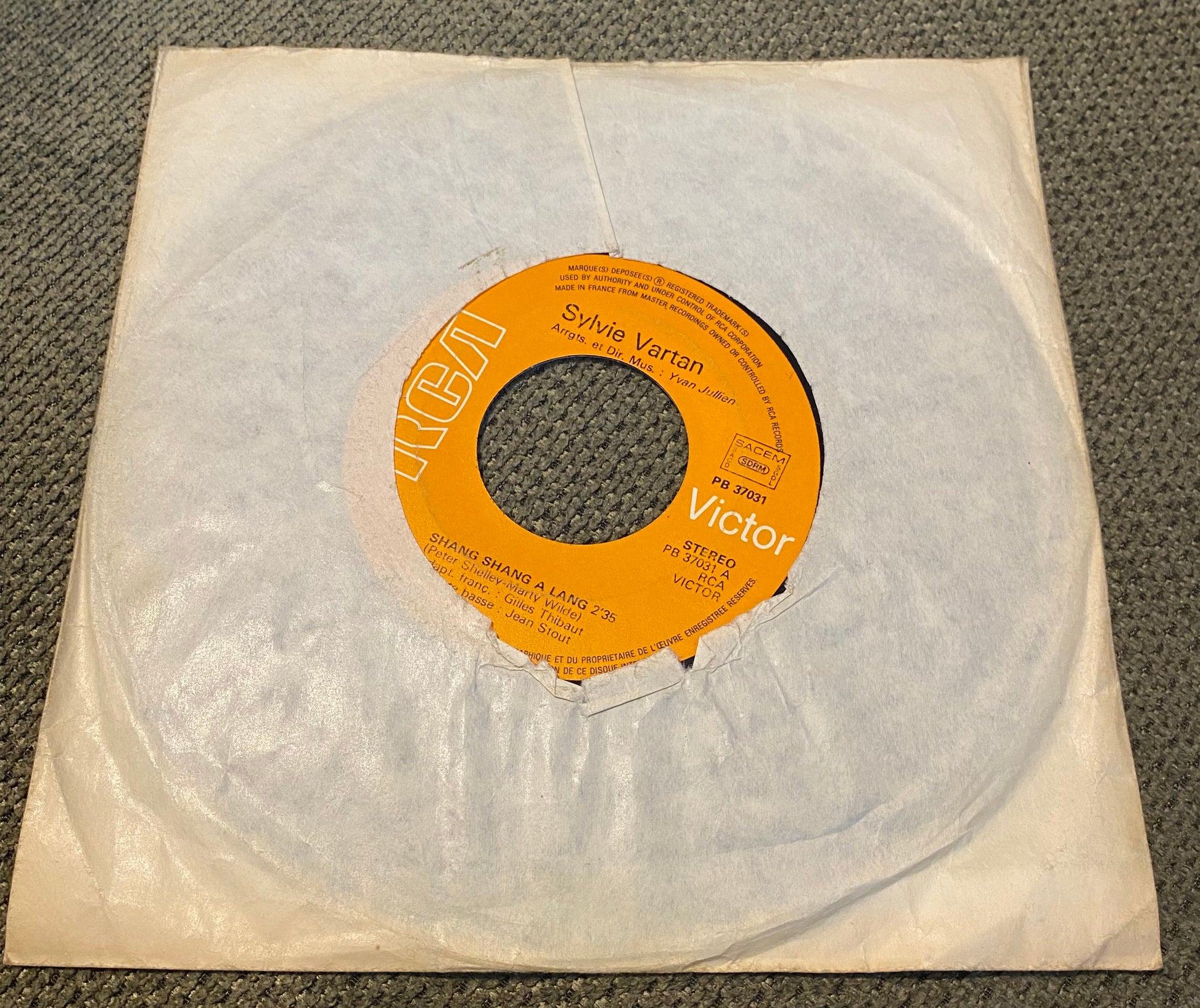 Disque vinyle Sylvie Vartan. Shang Shang A Lang