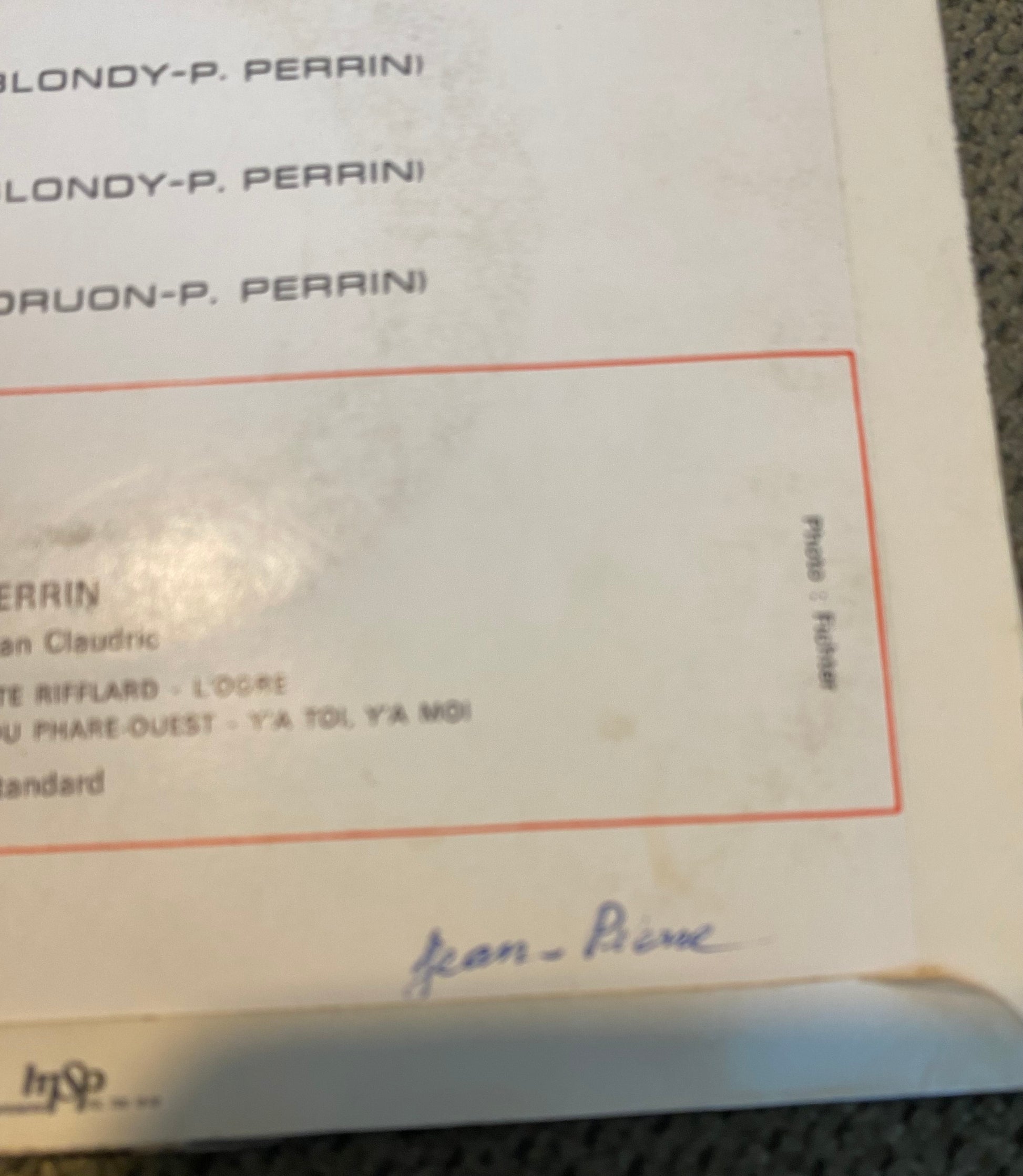 Disque vinyle 45 tours Pierre Perrin. Un clair de lune à Maubeuge.