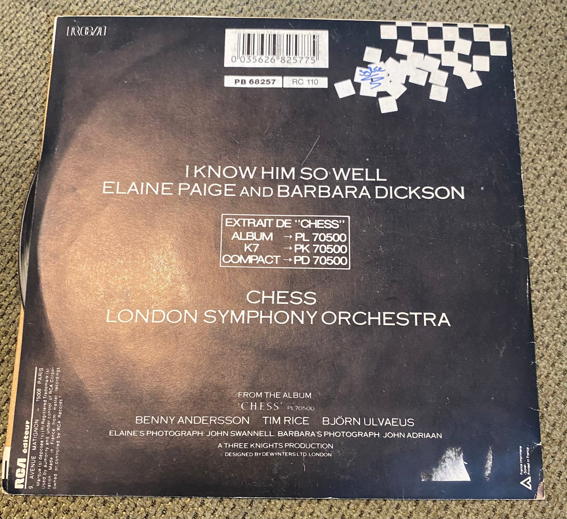 Disque vinyle 45 tours Elaine Paige & Barbara Dickson