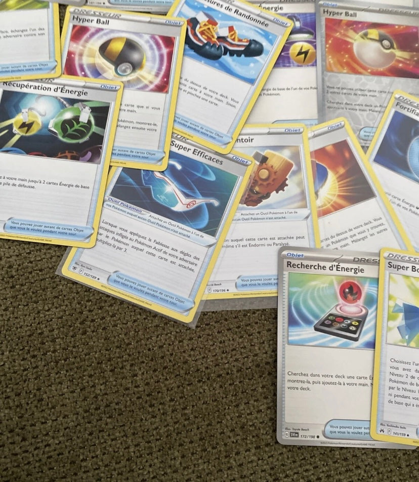 Cartes de collection Pokémon Dresseur Lot de 76. Sorties des boosters
