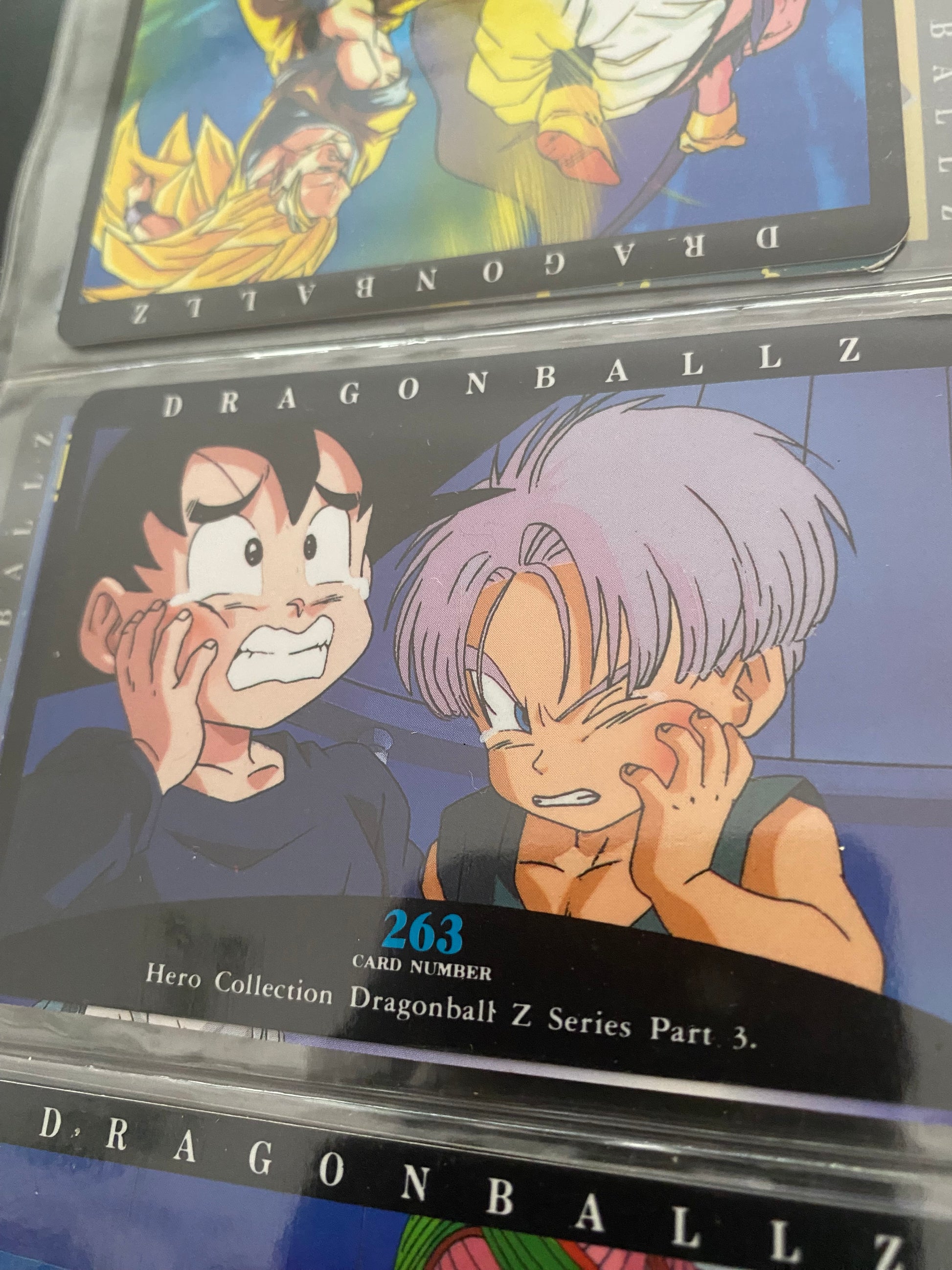 Dragon Ball Z part 3 cartes de collection numéro 261.262.263.264 Lot de 4.