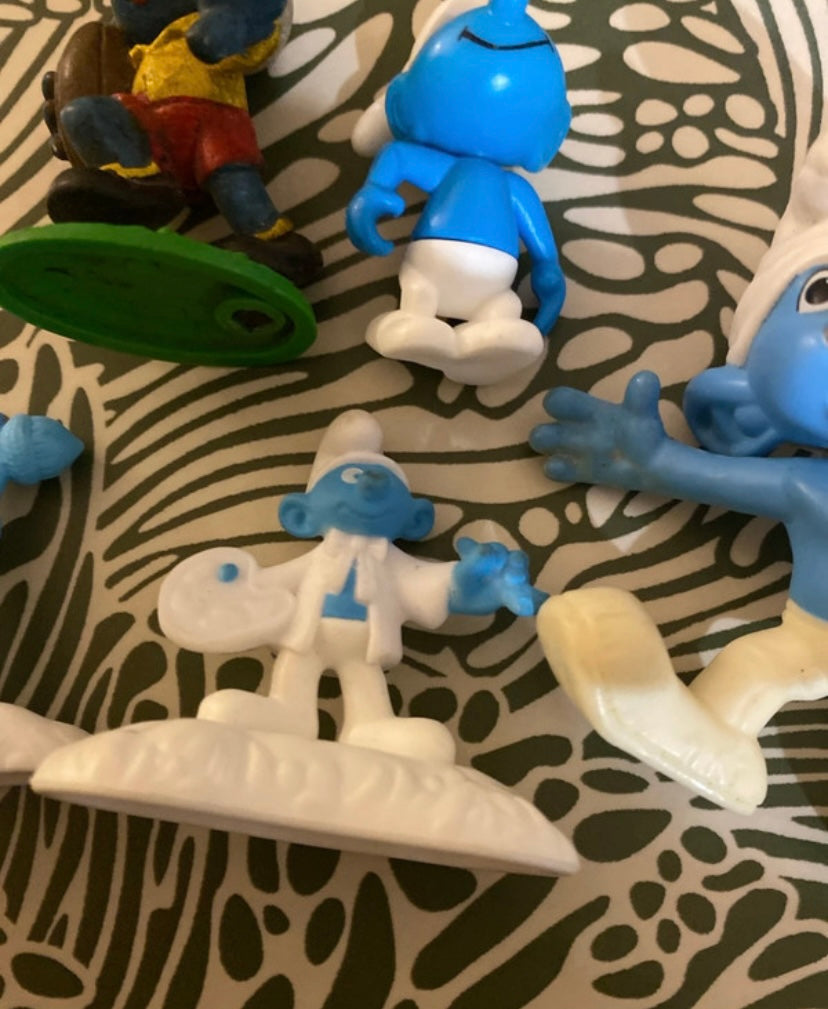 Figurines anciennes schtroumpfs Lot de 5