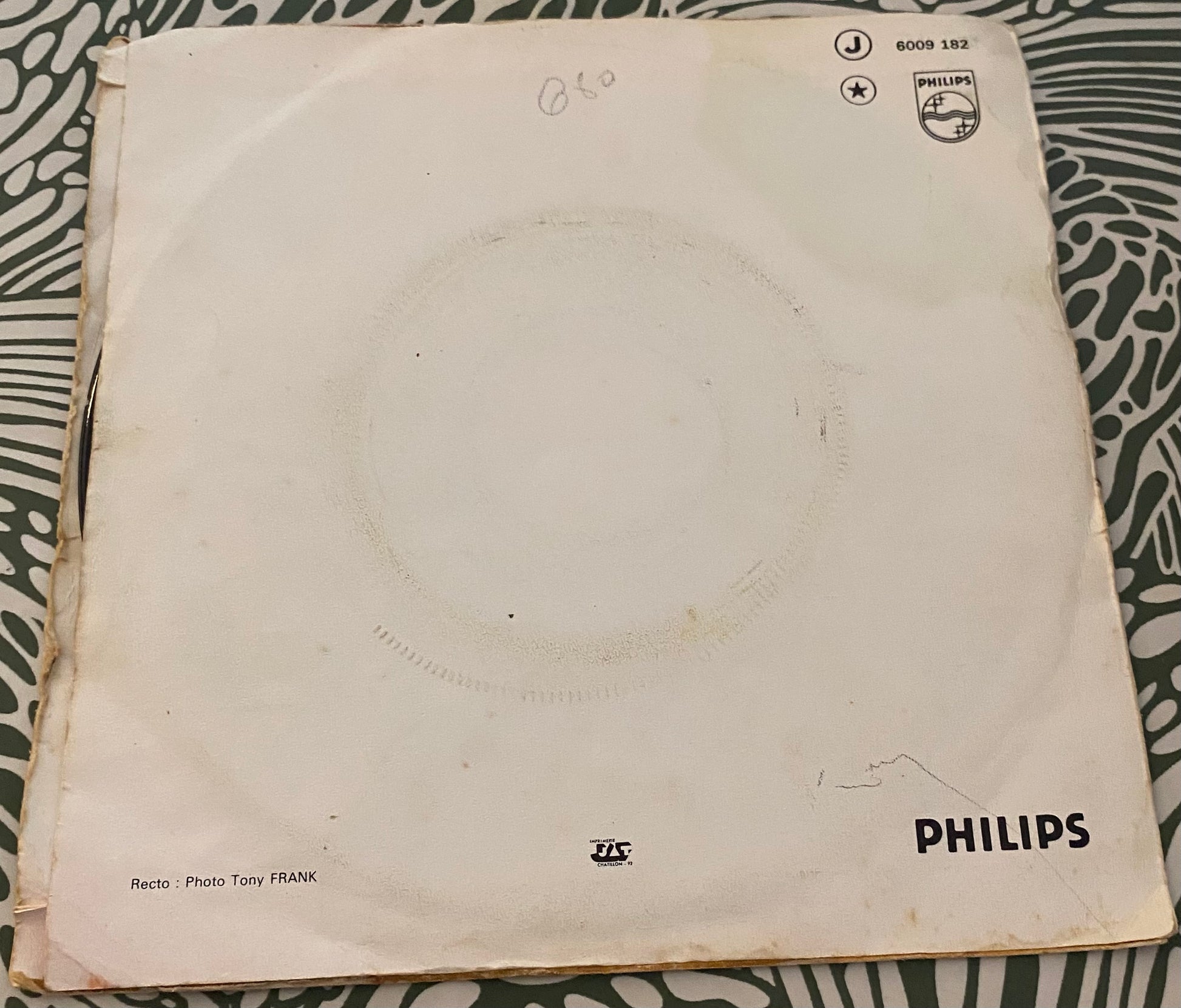 Disque vinyle 45 Tours Michel Sardou. Le rire du sergent.
