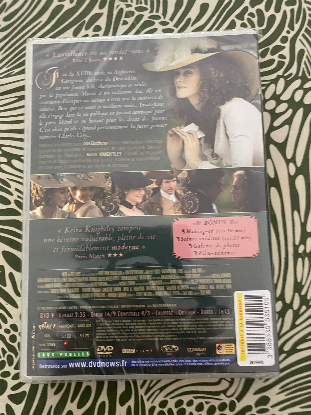 DVD film The Duchesse. Keira Knightley. Ralph Fiennes