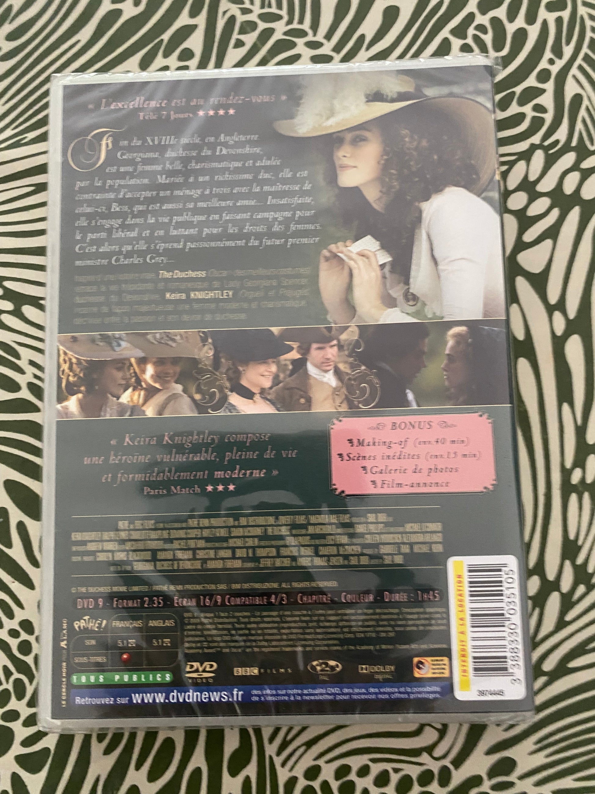 DVD film The Duchesse. Keira Knightley. Ralph Fiennes