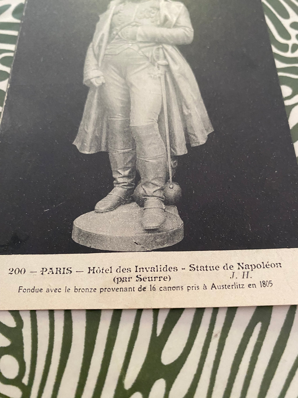 Carte postale ancienne Paris. Hôtel des Invalides. Statue de Napoléon
