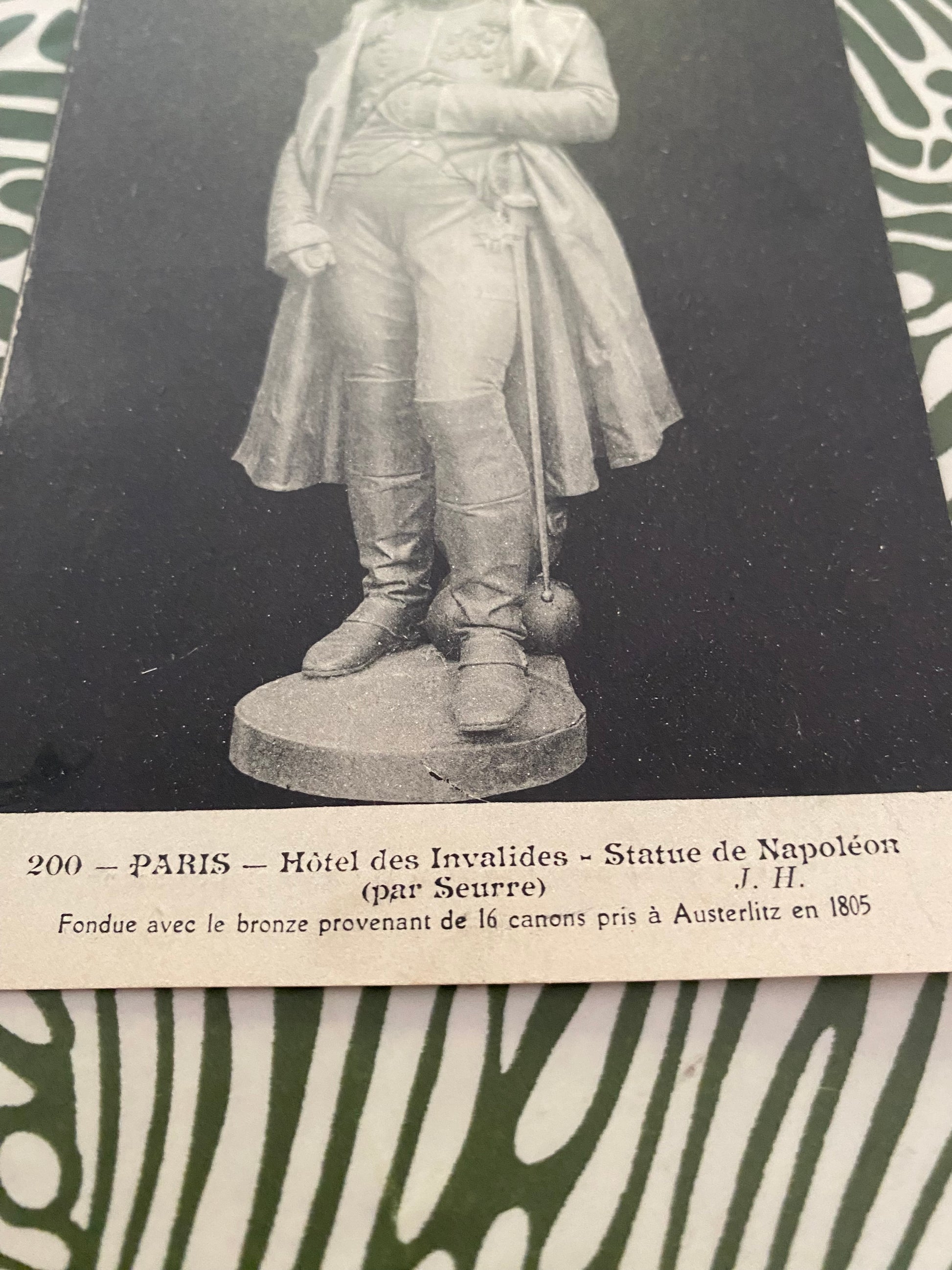Carte postale ancienne Paris. Hôtel des Invalides. Statue de Napoléon