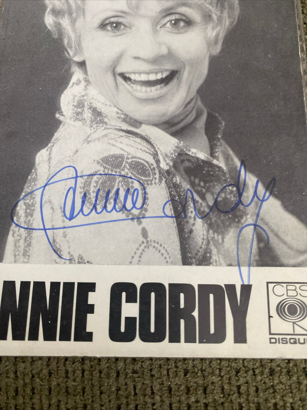 Carte postale carte promo Annie Cordy dédicacée