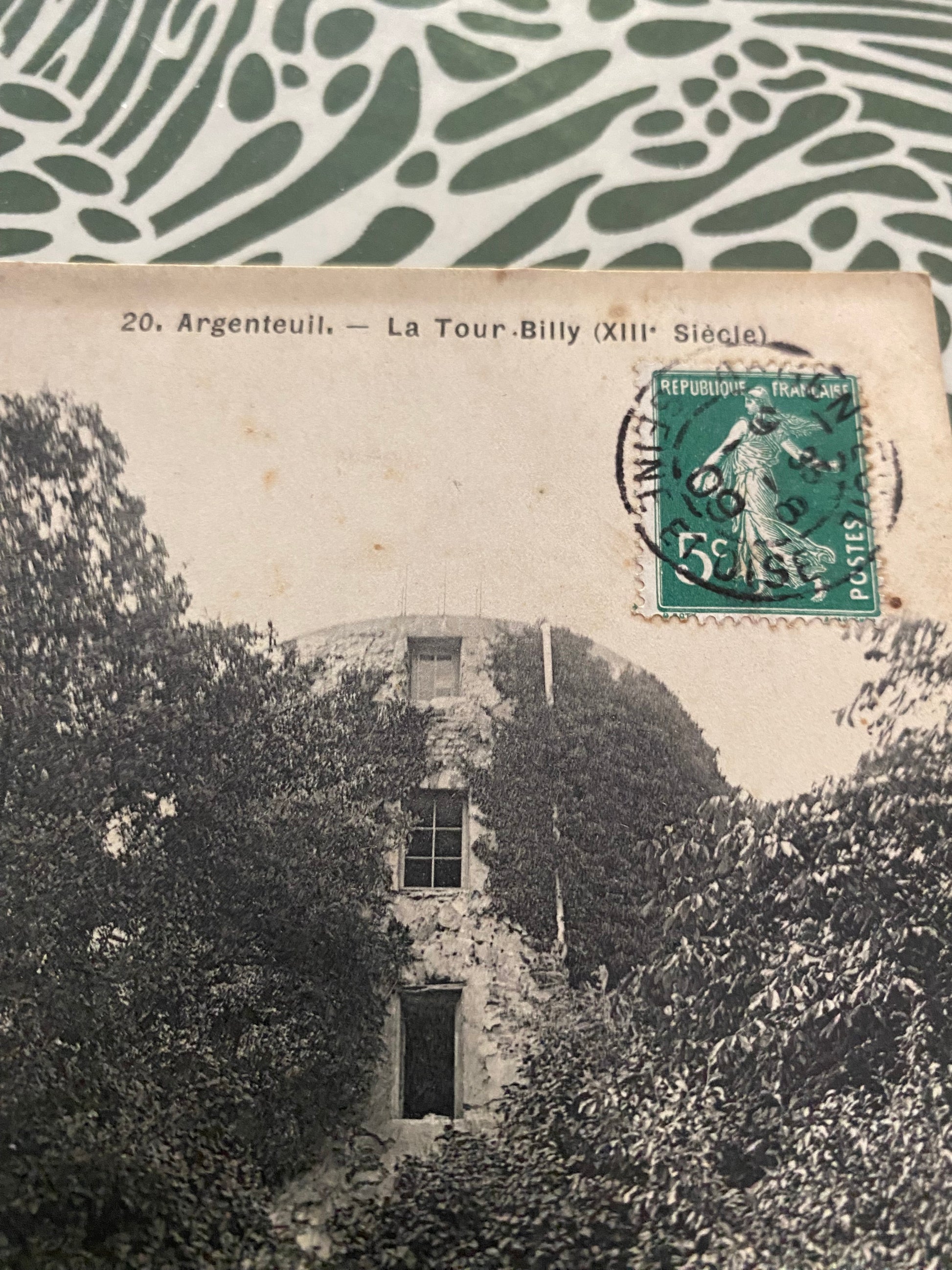 Carte postale ancienne Argenteuil. La tour Billy ( XIII siècle) 1909