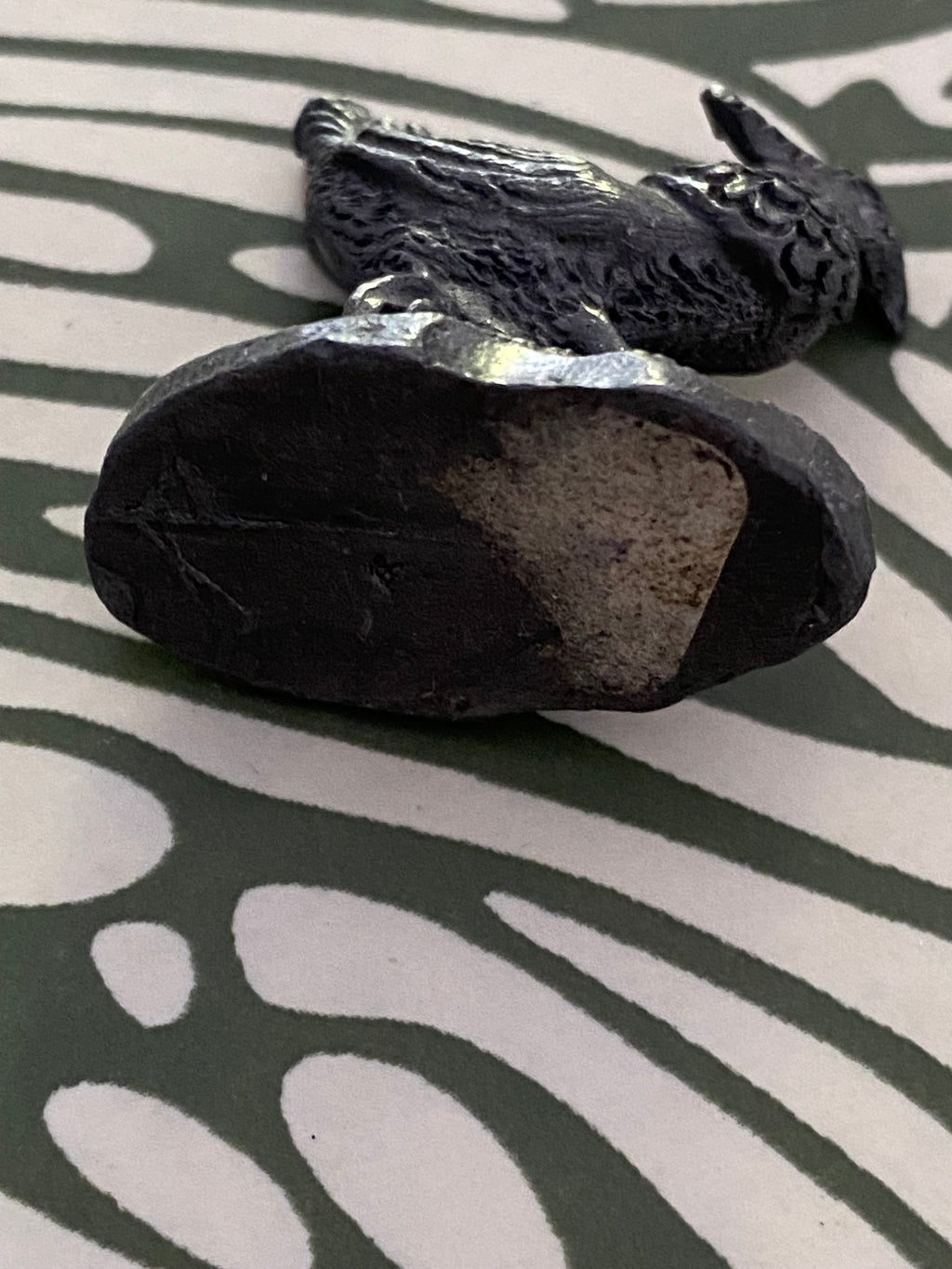 Petite figurine ancienne Faisan en plomb
