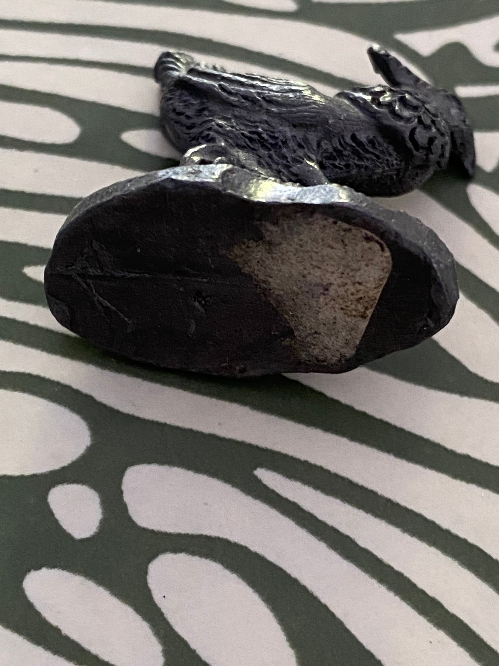 Petite figurine ancienne Faisan en plomb