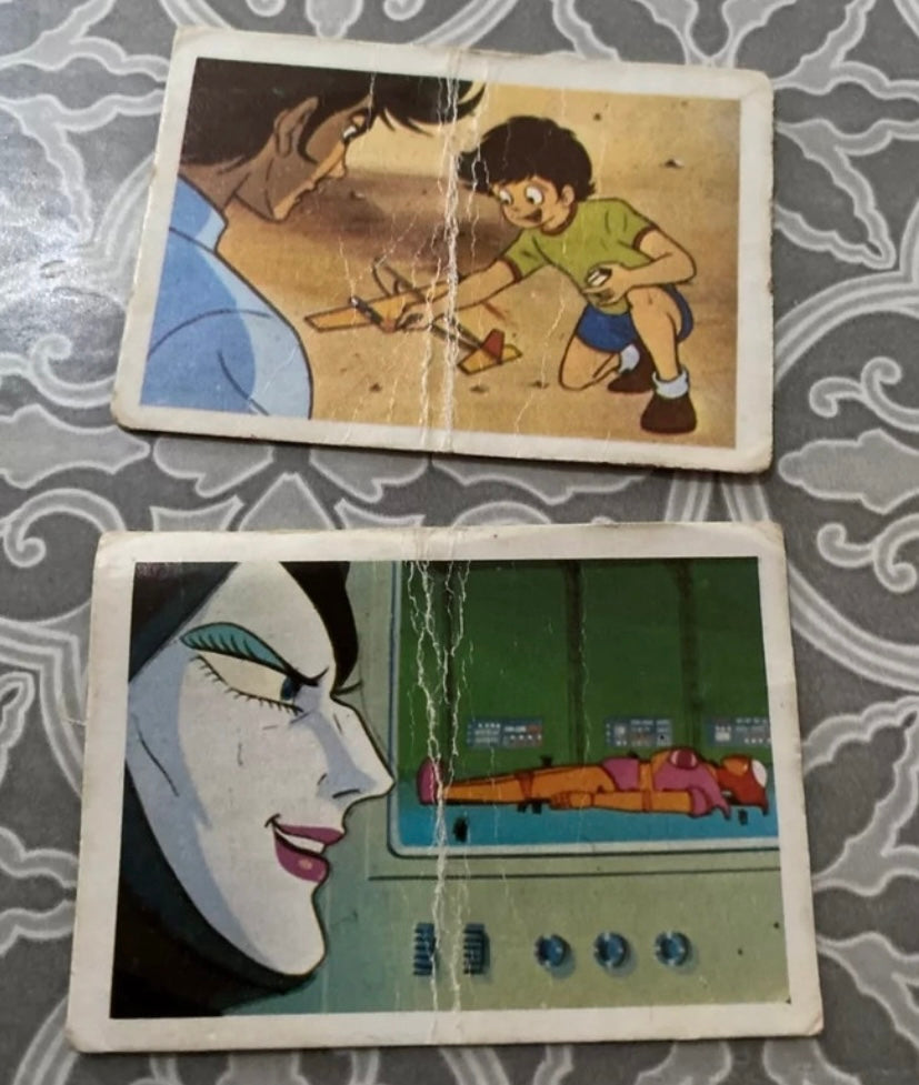 Images Mazinger Z cartes Lot de 2. 1978 en italien