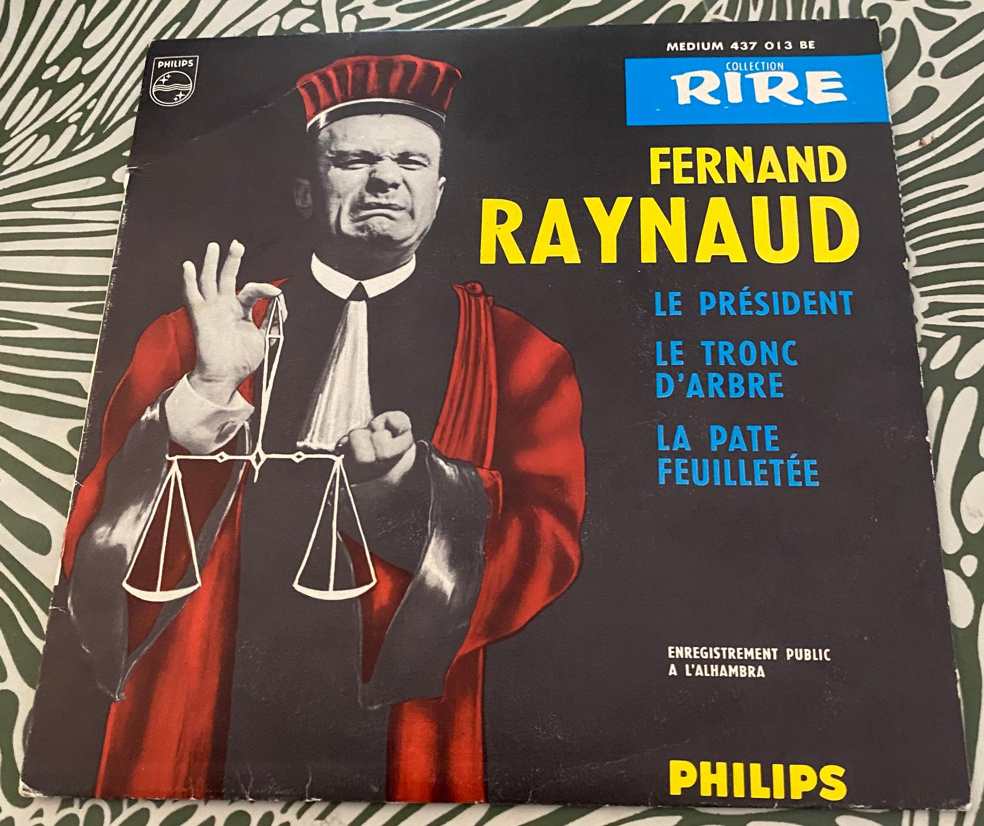 Disque vinyle 45 tours Fernand Raynaud. Le président