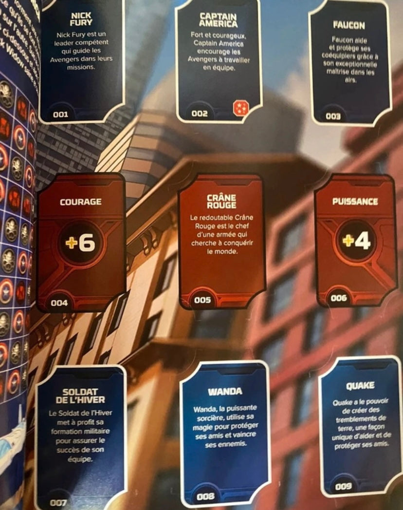 Album image Marvel Comics Leclerc 2023. Défie tes héros. Album vide