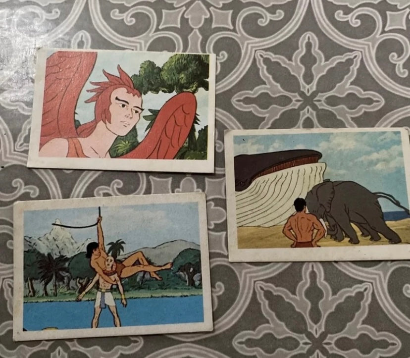 Images Tarzan chromos 1979 Lot de 3. En Italien