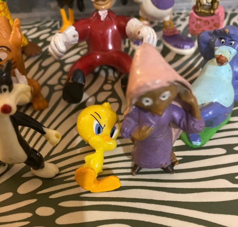 Figurines anciennes diverses. Personne Disney. Lot de 10