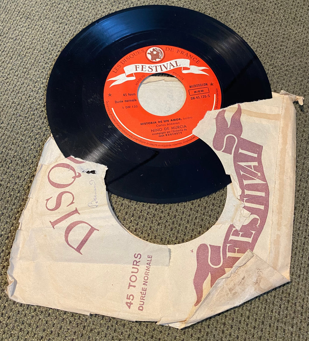 Disque vinyle Nino De Murcia. Historia de un Amor. Boléro Carlos Almaran
