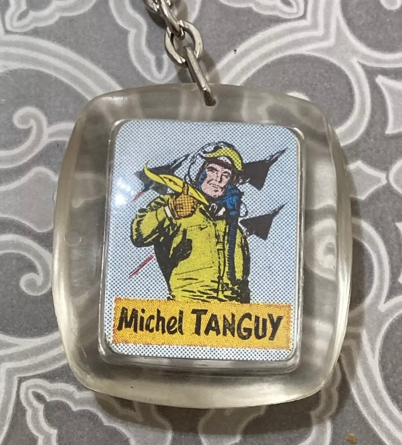 Portes clefs Journal Pilote Astérix avec billes et Michel Tanguy Lot de 2