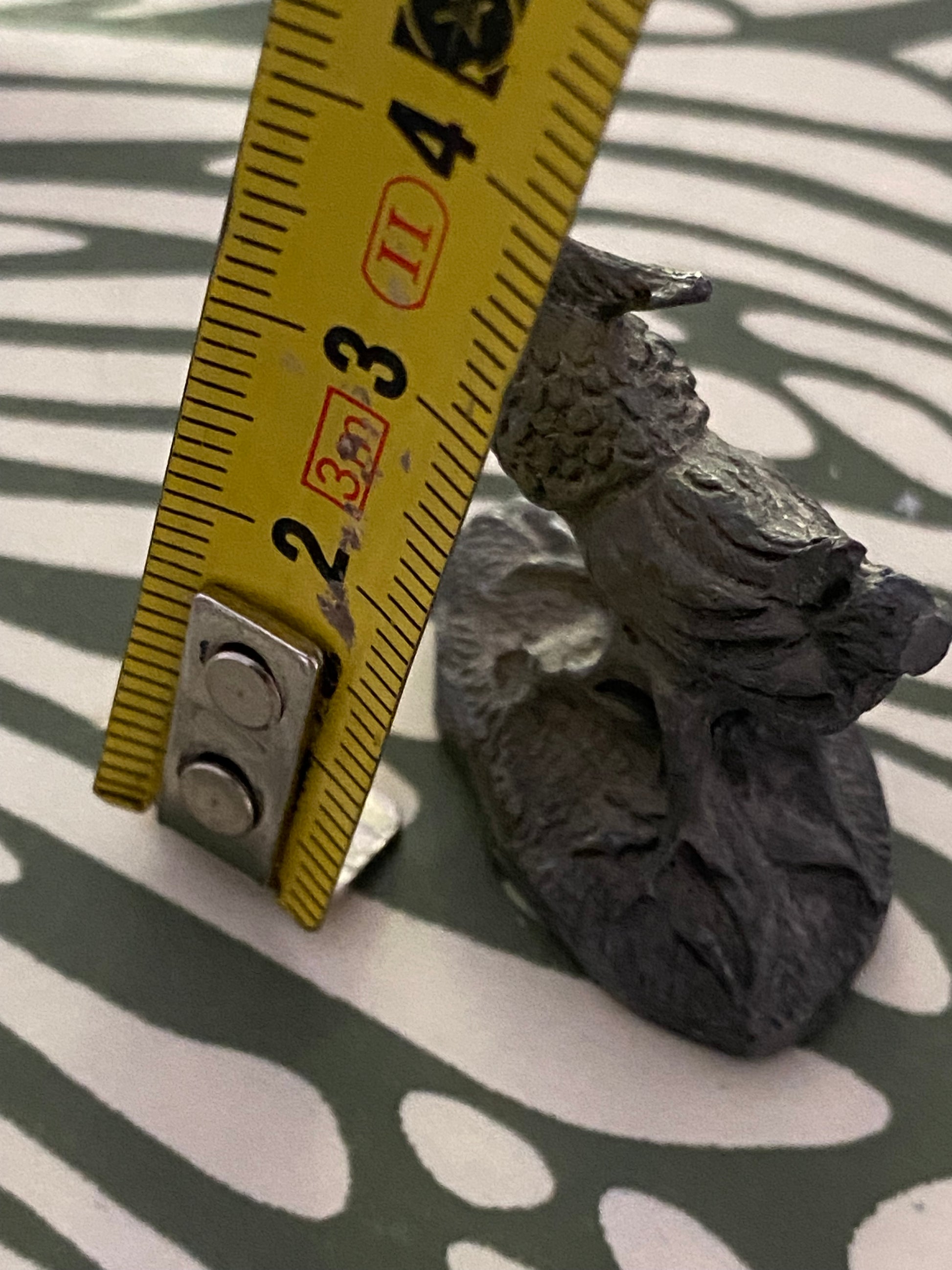 Petite figurine ancienne Faisan en plomb