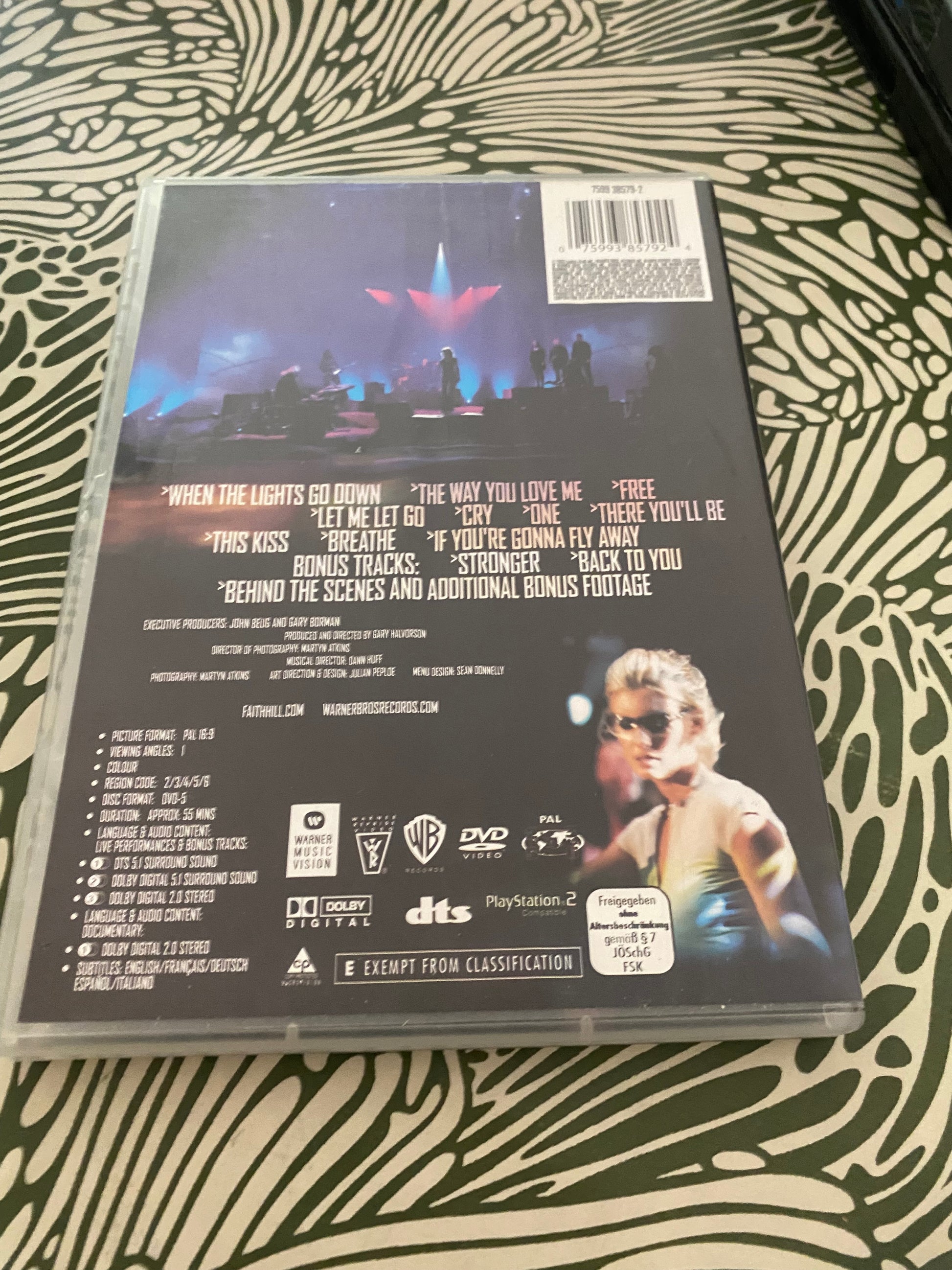 DVD Concert Faith Hill. When the lights go down
