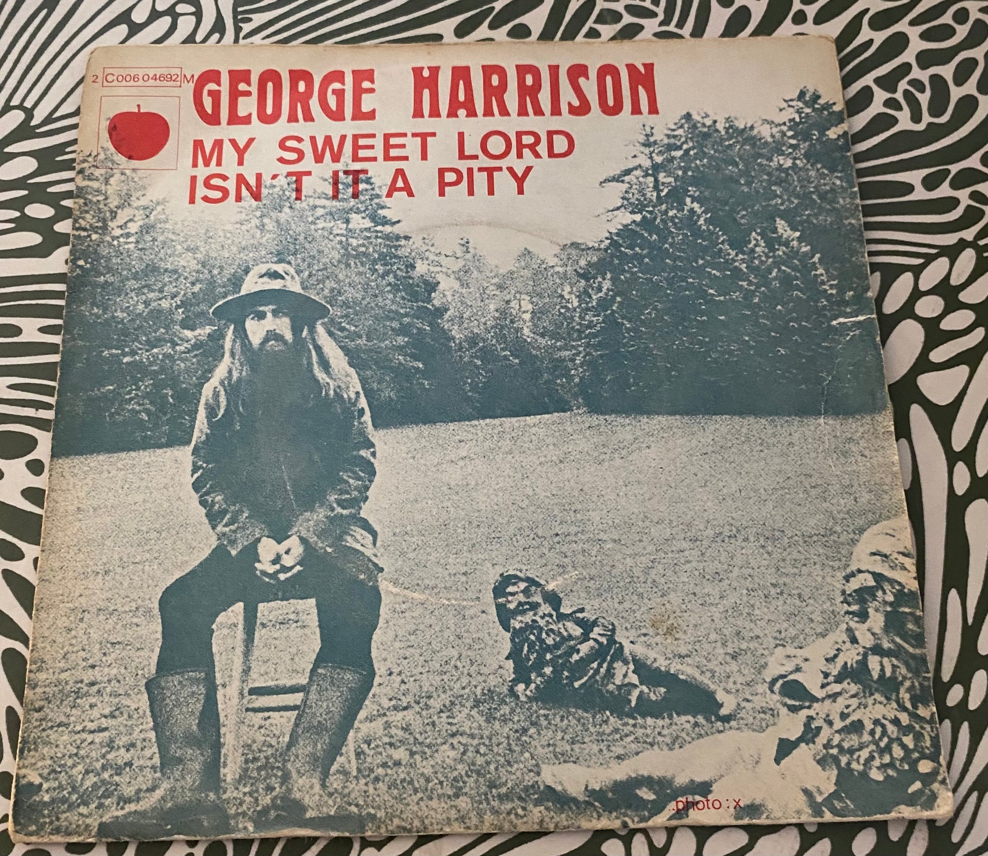 Disque vinyle 45 Tours Georges Harrison. My sweet lord