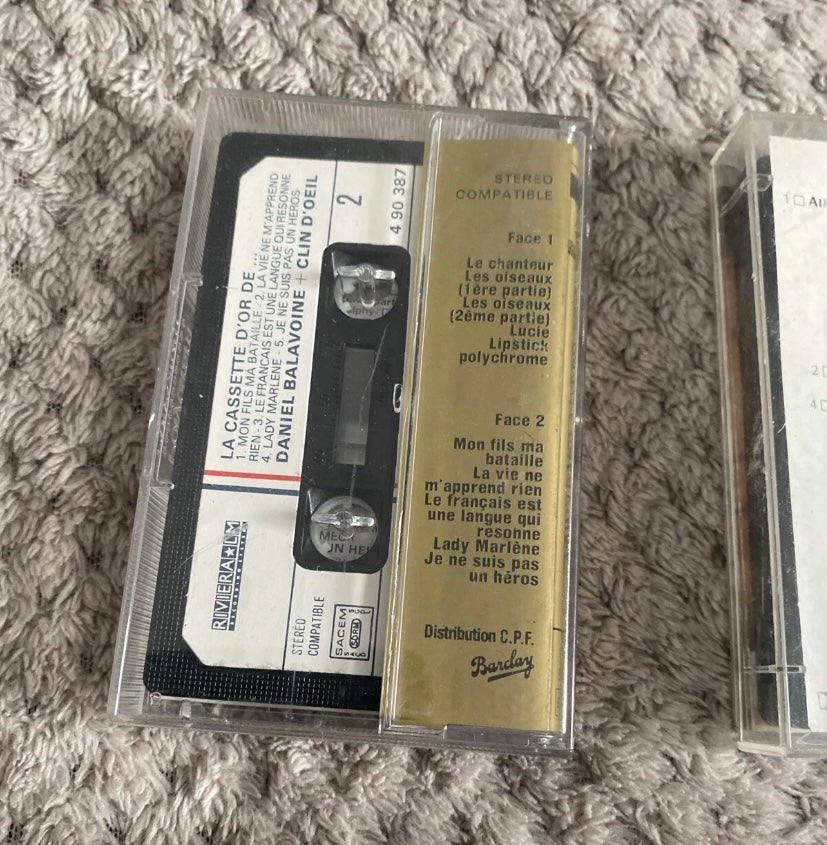 Cassettes audio Daniel Balavoine Lot de 4
