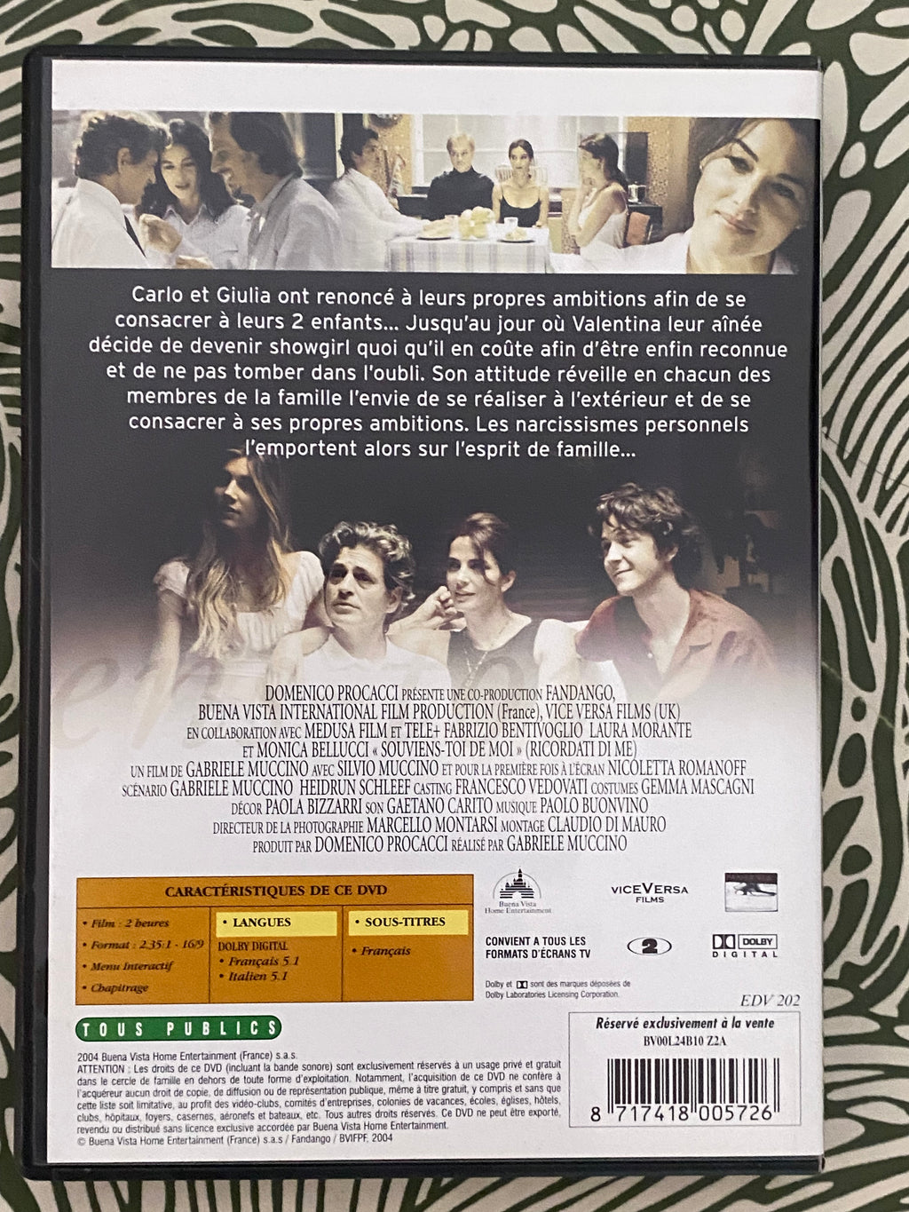 DVD film. Souviens toi de moi.
