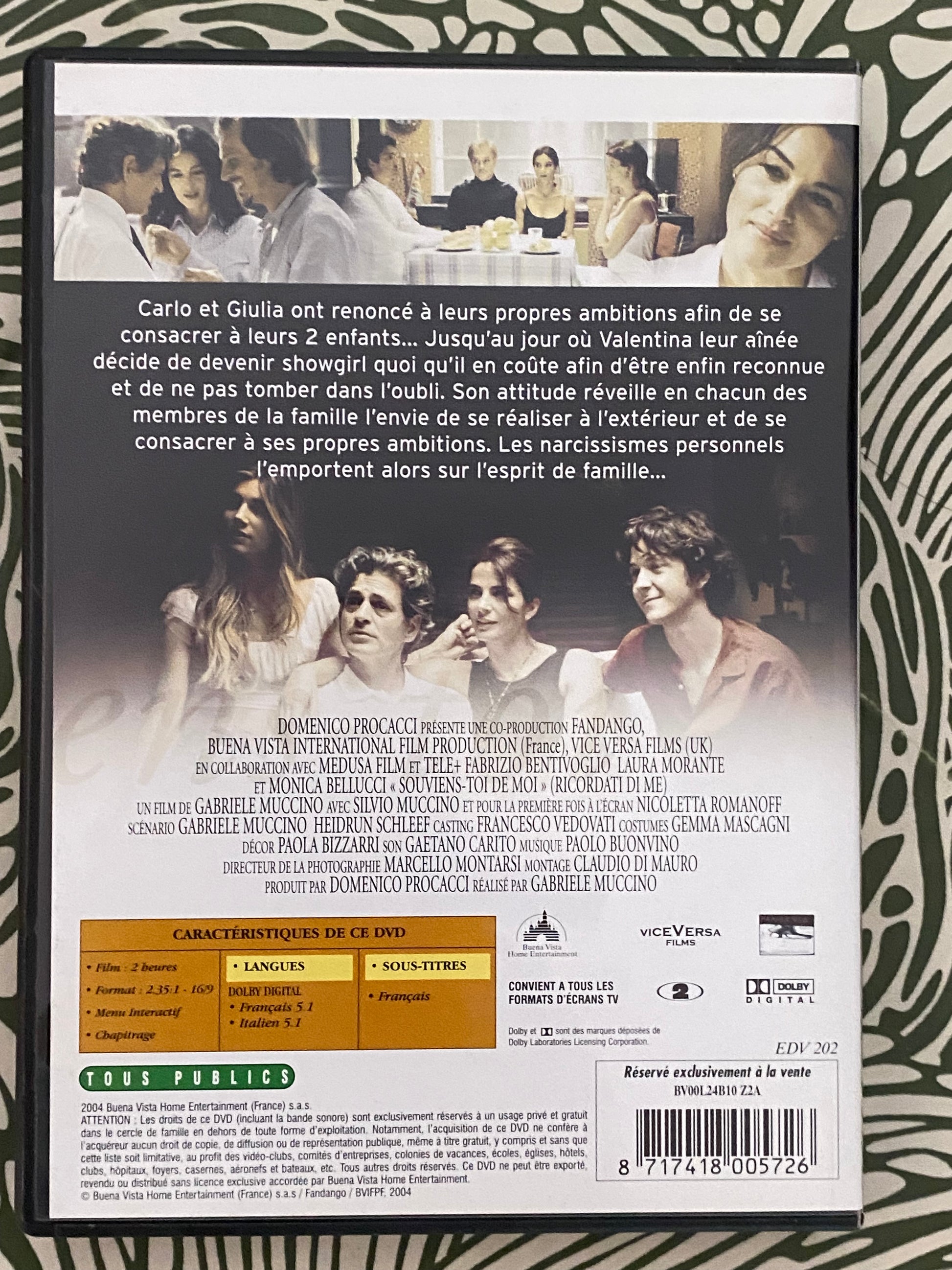 DVD film. Souviens toi de moi.