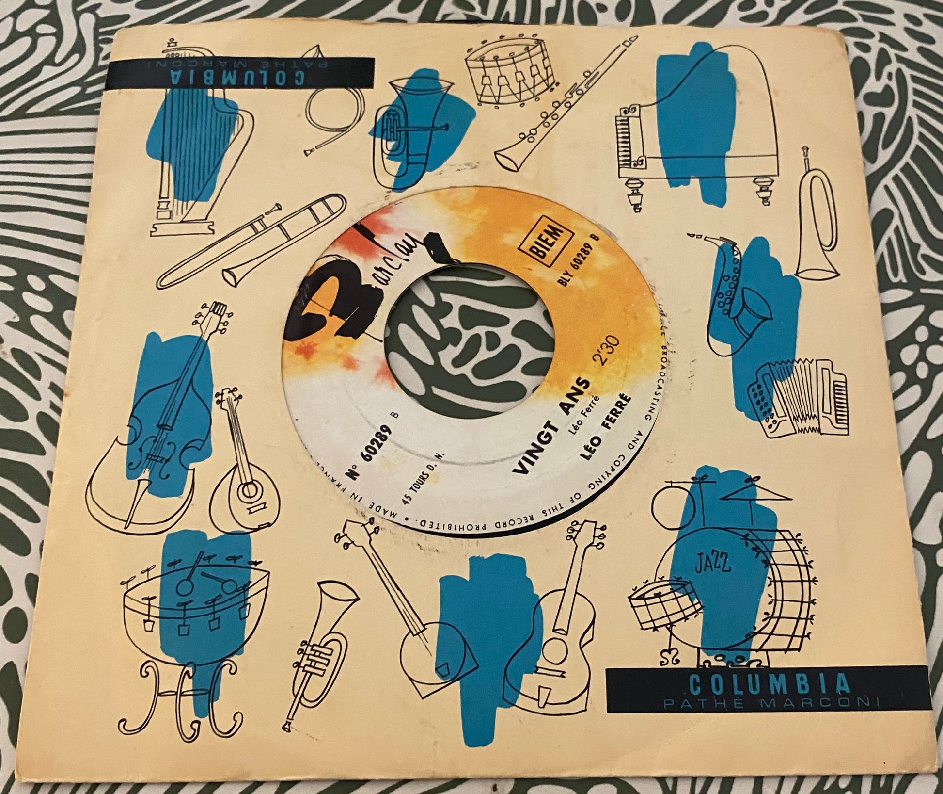 Disque vinyle 45 tours Léo Ferré. Les femmes