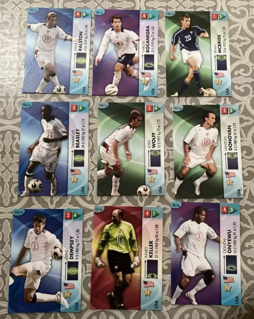 Images cartes football. Foot Goaaal ! Panini 2006 USA Lot de 9