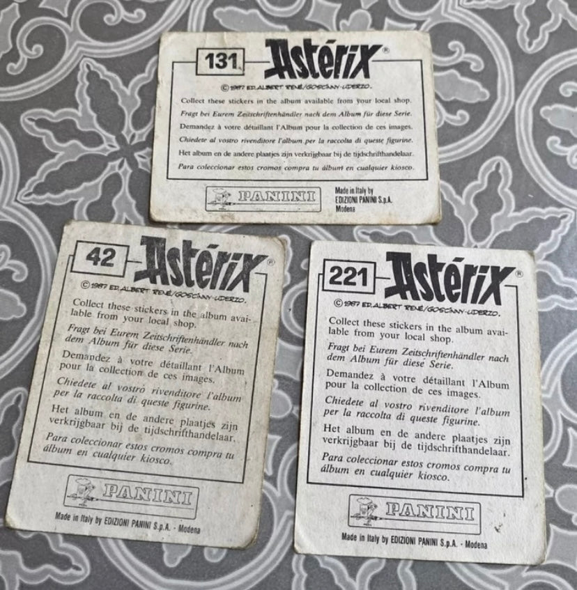 Images Astérix et Obelix Panini 1987. Numéro 42-131-221