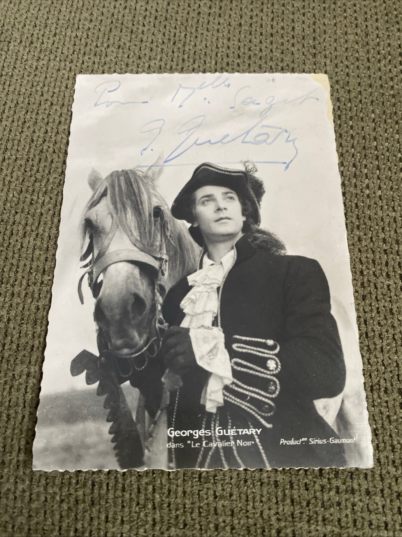 Carte postale carte promo dédicacée Georges Guetary