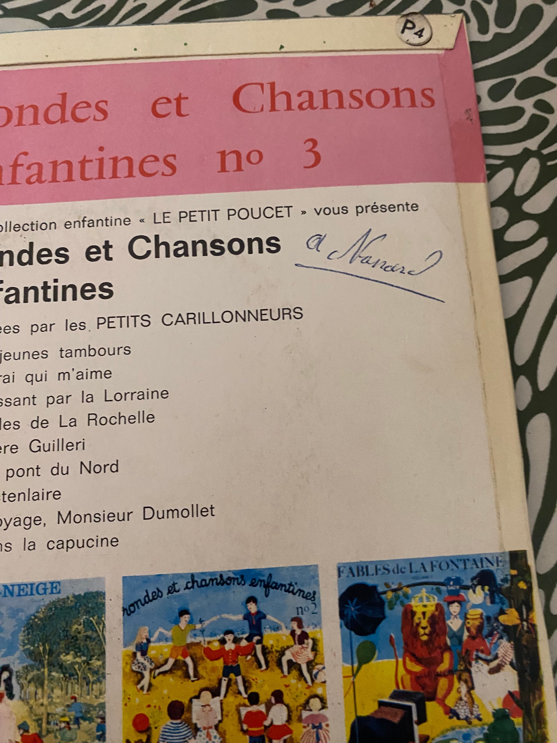 Disque vinyle Rondes enfantines numéro 3 PP26