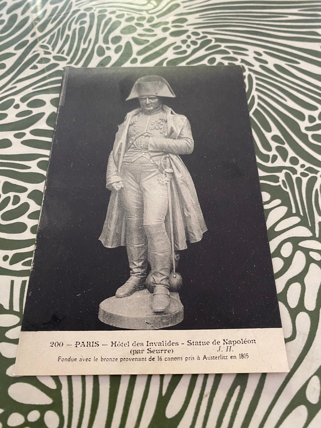 Carte postale ancienne Paris. Hôtel des Invalides. Statue de Napoléon