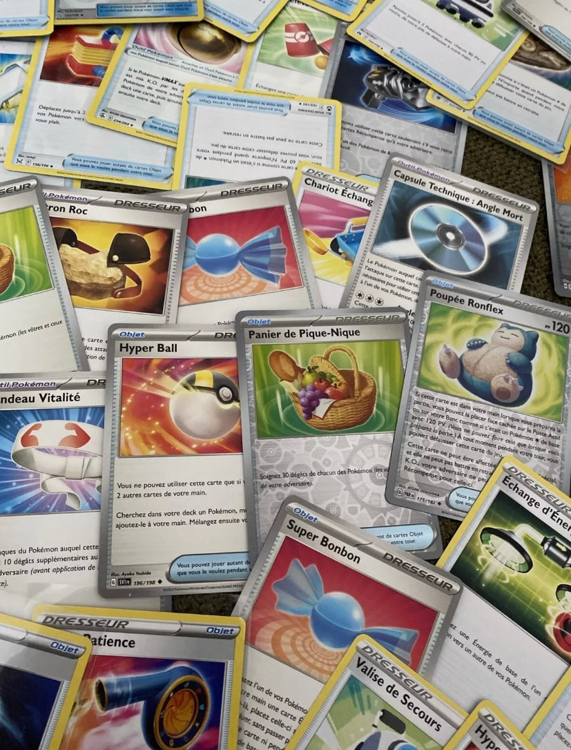Cartes de collection Pokémon Dresseur Lot de 76. Sorties des boosters