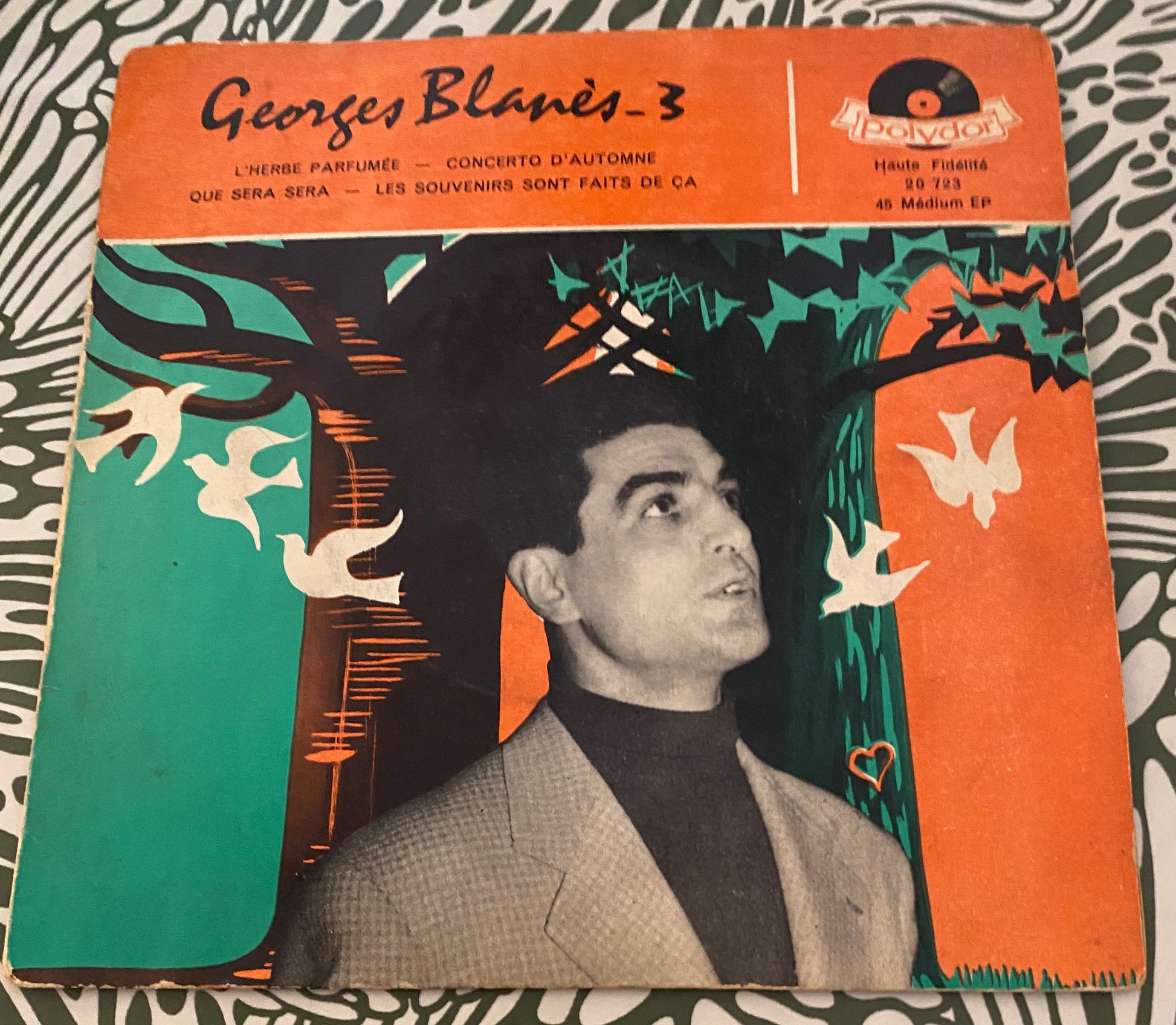 Disque vinyle 45 tours Georges Blanes -3. L’herbe parfumée
