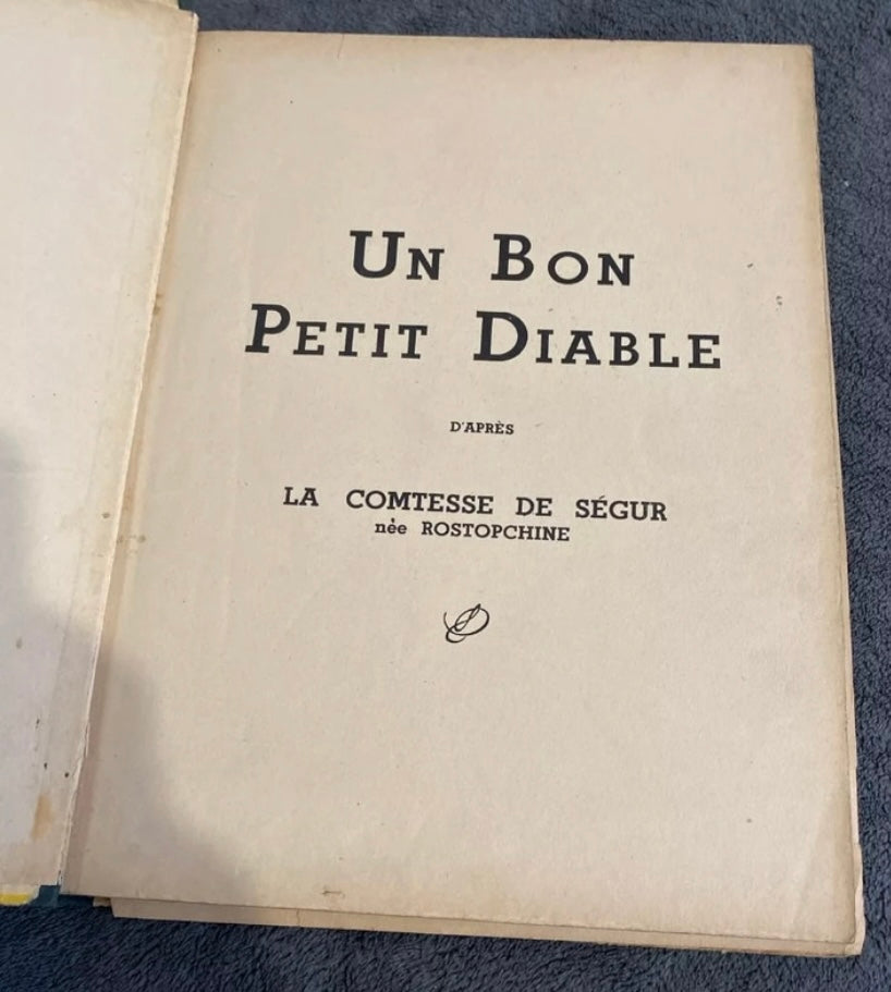 BD livre ancien. Un bon petit Diable d’après la Comtesse de Ségur