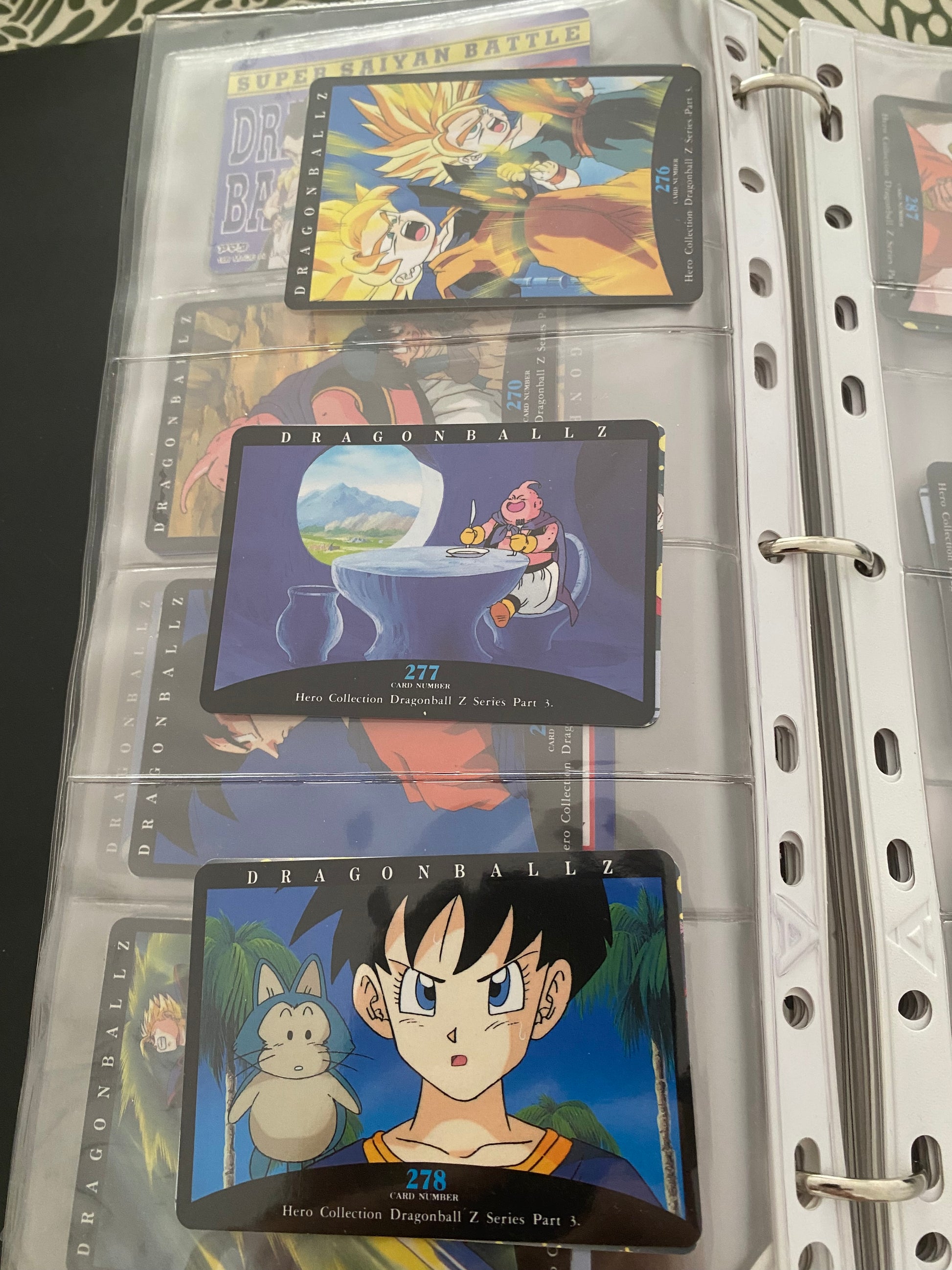 Dragon Ball Z part 3 cartes de collection numéro 276.277.278 Lot de 3