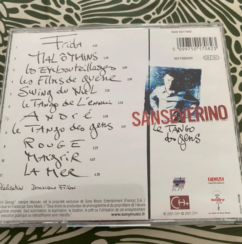 CD musique Sanseverino. Le tango des gens