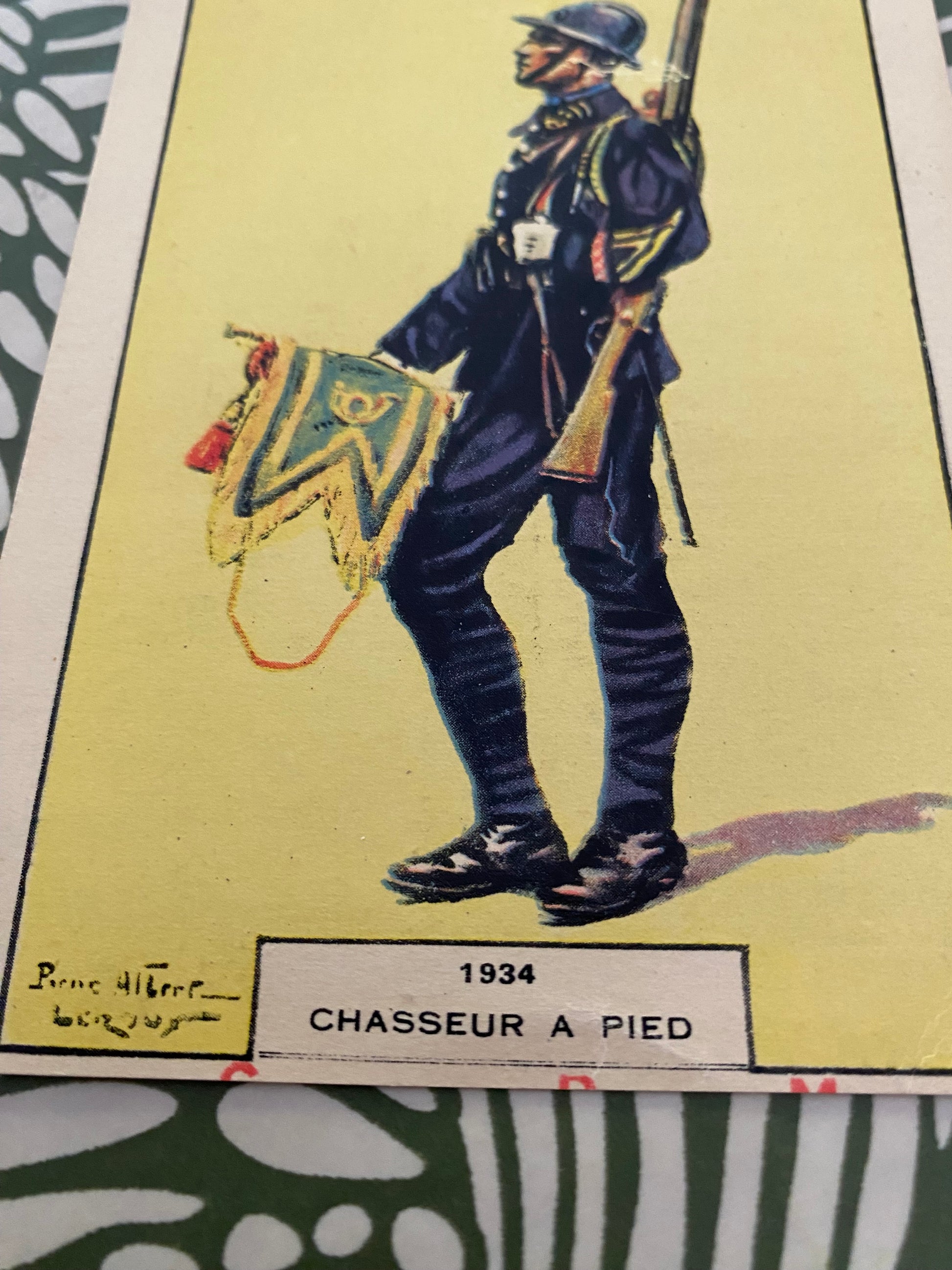 Carte postale ancienne Chasseur à pied 1934
