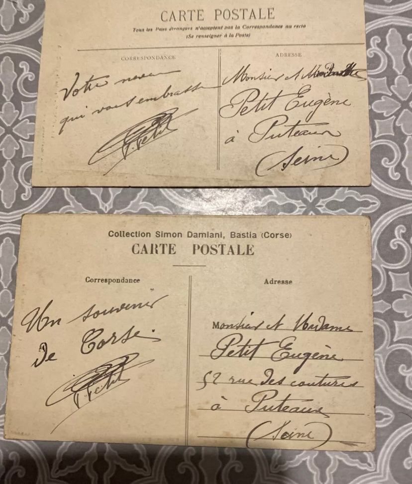 Cartes postales anciennes femmes corses Lot de 2. Début 1900