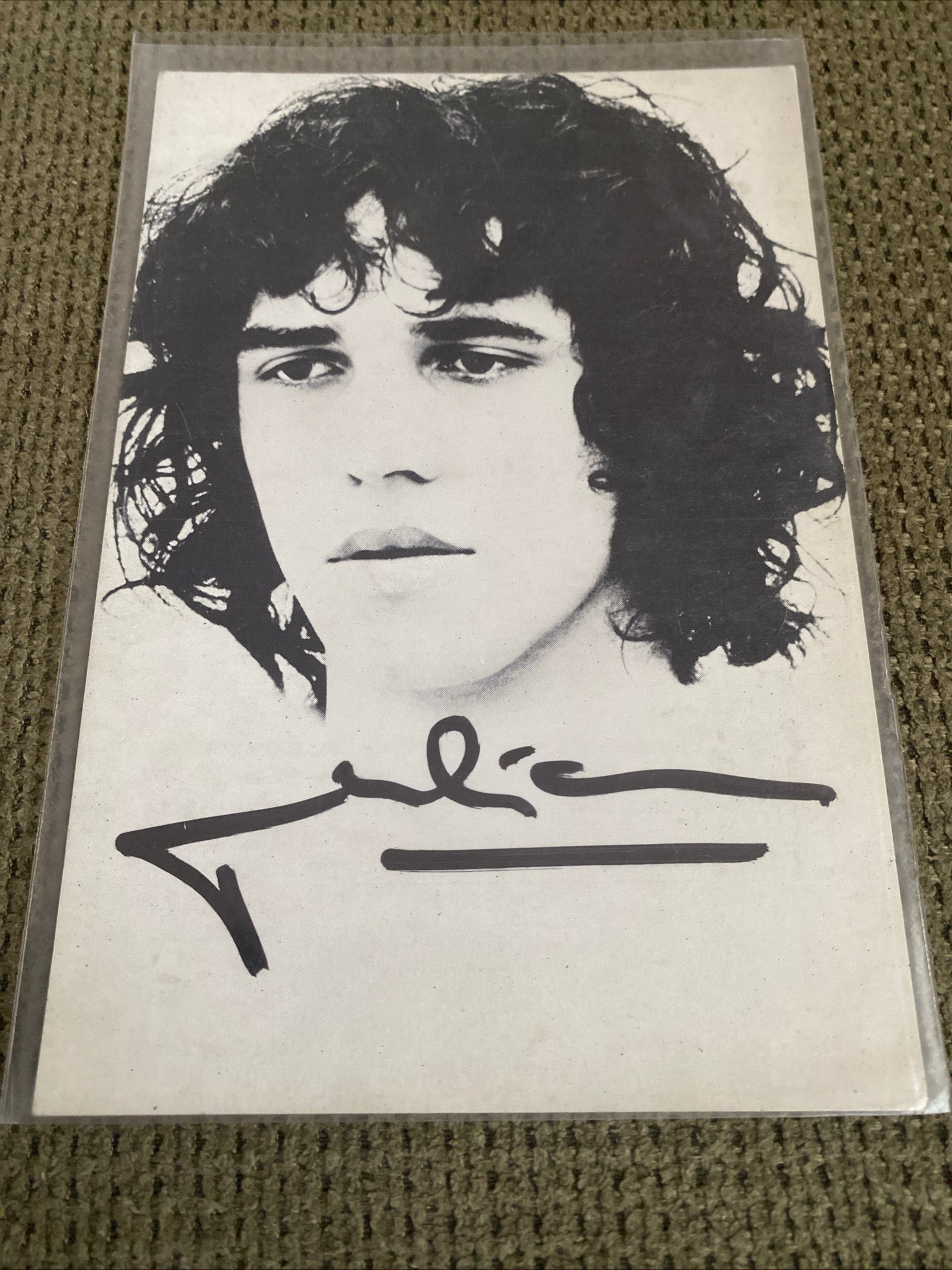 Carte postale carte promo dédicacée Julien Clerc