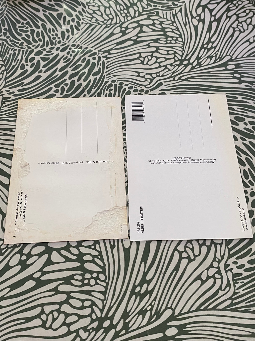 Cartes postales anciennes Albert Einstein Lot de 2