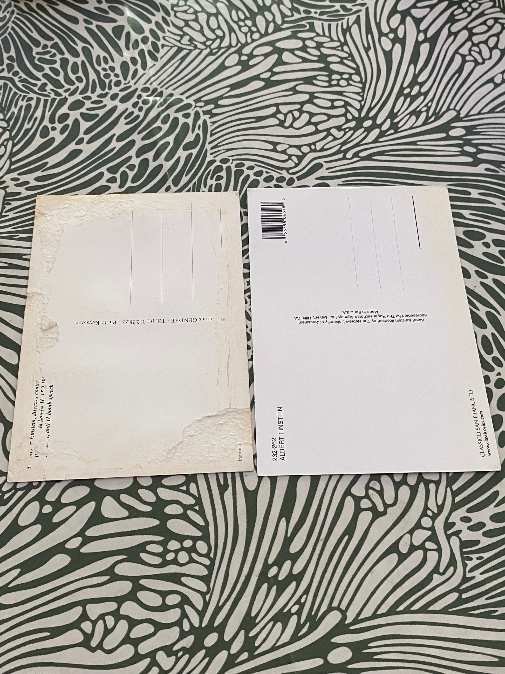 Cartes postales anciennes Albert Einstein Lot de 2