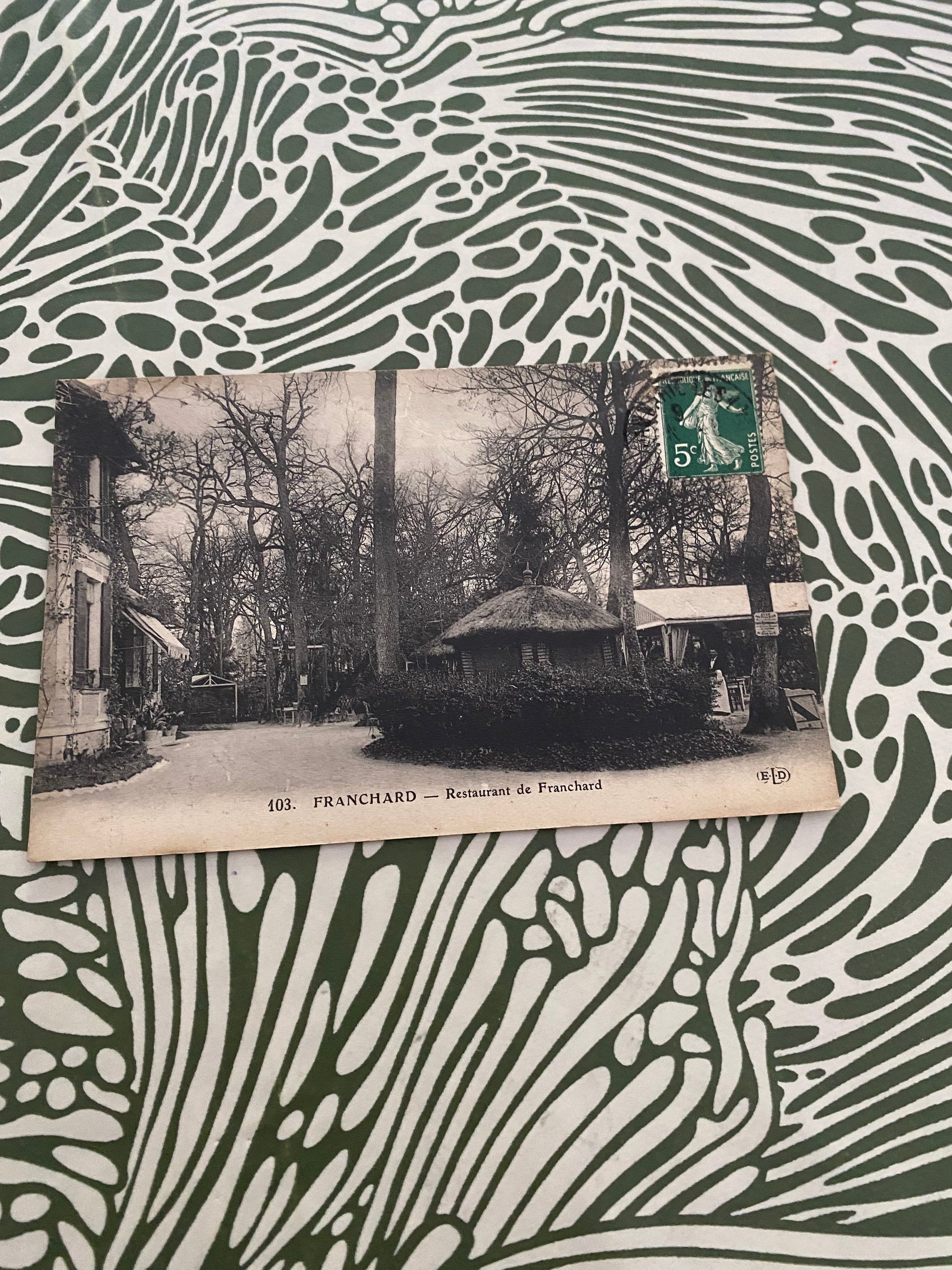 Carte postale ancienne Franchard. Restaurant de Franchard.