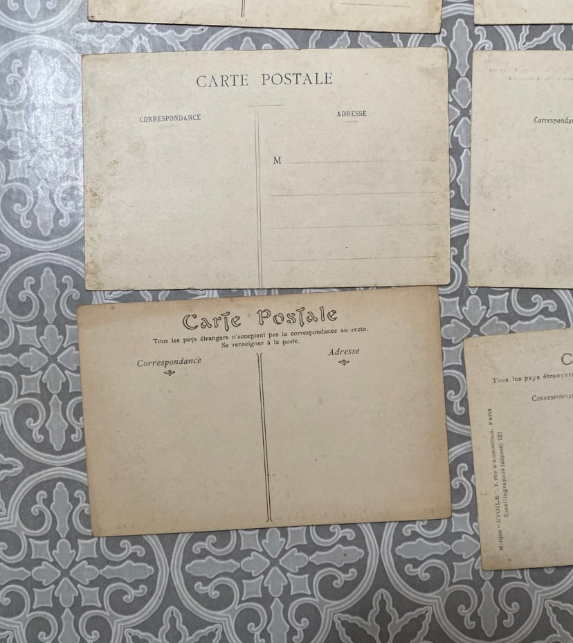 Cartes postales anciennes Paris Lot de 12 divers